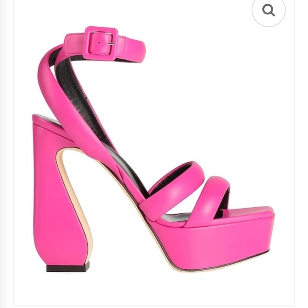 Sergio Rossi Bold Pink Platform Heels